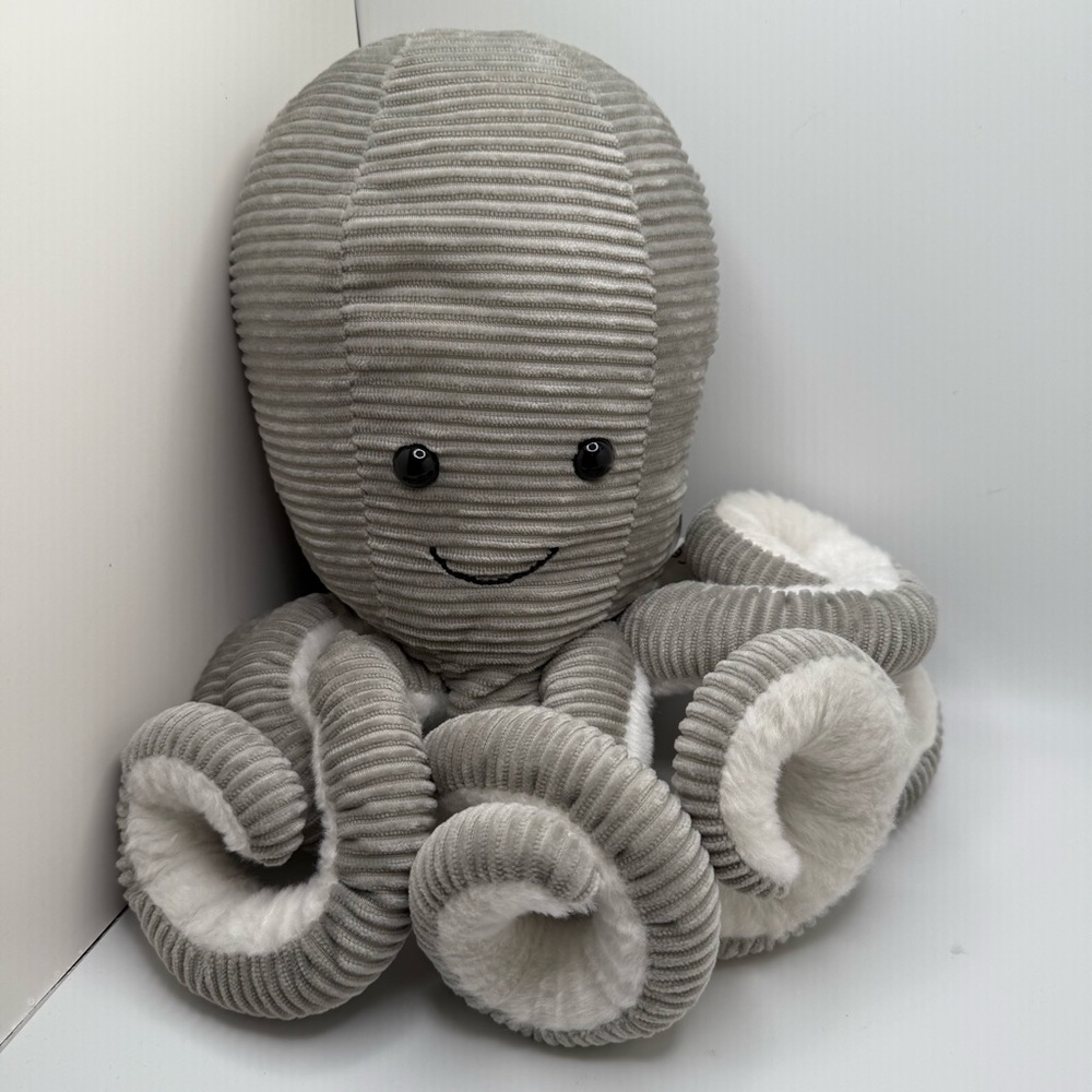 Gray Plush Bean Bag Octopus Toy‎